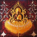 Thailand Buddha in gold and silver powder Buddhism